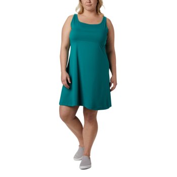 Columbia PFG Freezer III Plus Size, Vestidos Verdes Claro Para Mujer | 435962-THL